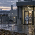 Медицински специалисти пред защитена лаборатория – илюстрация към случая с предполагаема белодробна чума в Русия