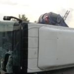 катастрофа на Челопешко шосе в София с автобус на градския транспорт