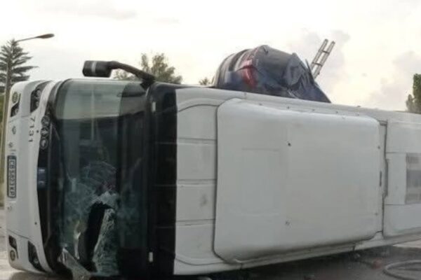 катастрофа на Челопешко шосе в София с автобус на градския транспорт