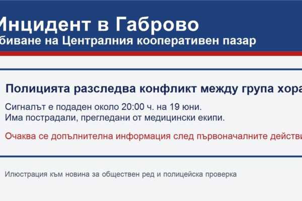 Полиция разследва сбиване на пазар в Габрово