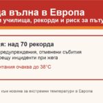 Гореща вълна в Европа с предупреждения за екстремни температури