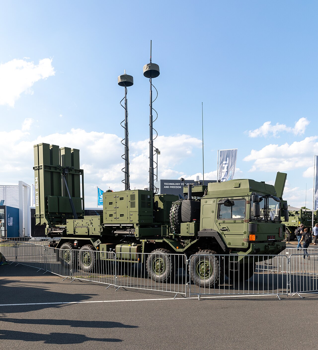 Мобилна пускова установка IRIS-T SLM на изложението ILA в Берлин