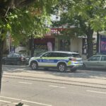 Полицейски автомобил в София при съдебна новина