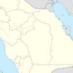 Карта на Саудитска Арабия и района на Червено море към новина за танкер край Янбу